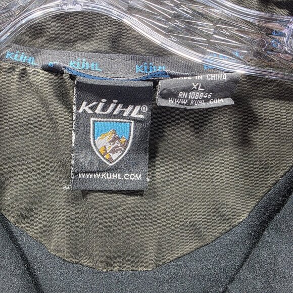 Kuhl Burr Jacket Mens XL Green Cotton Canvas Full Zip Outdoor Patina Dye Hiking - Picture 7 of 13